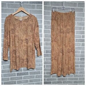 Mandys Vibe Vintage 90s Womens Waist Elastic Pants and Top Set Size Medium/Small